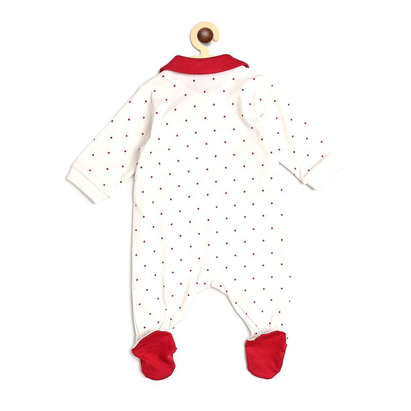 Girls Bronze Knitted Front Opening Babysuit image number null
